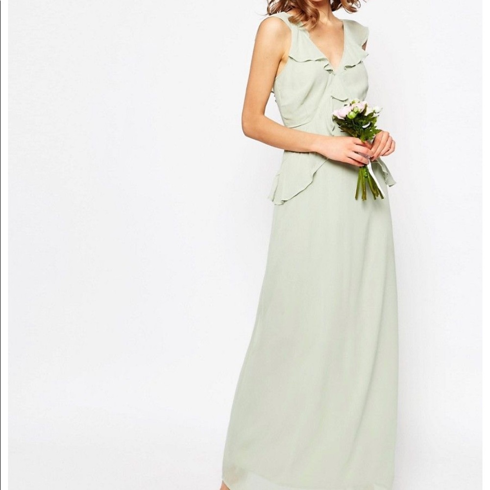 ASOS maxi sage green dresses.
